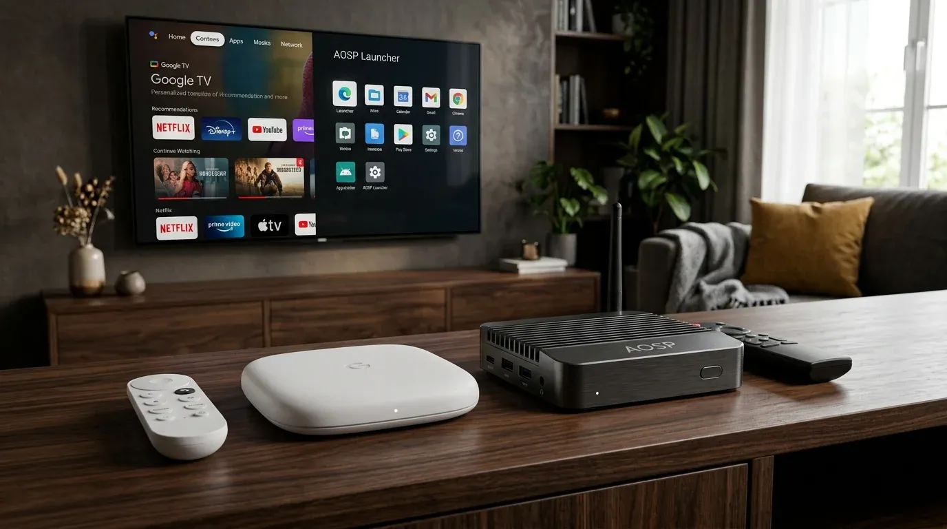 Google TV или чистый AOSP Android: выбор приставки 2026
