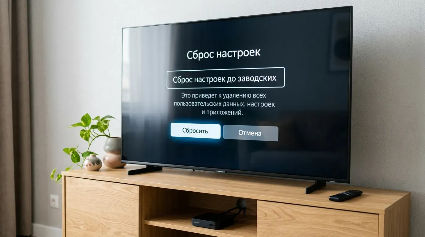 Выполнение сброса настроек до заводских на SberBox 2