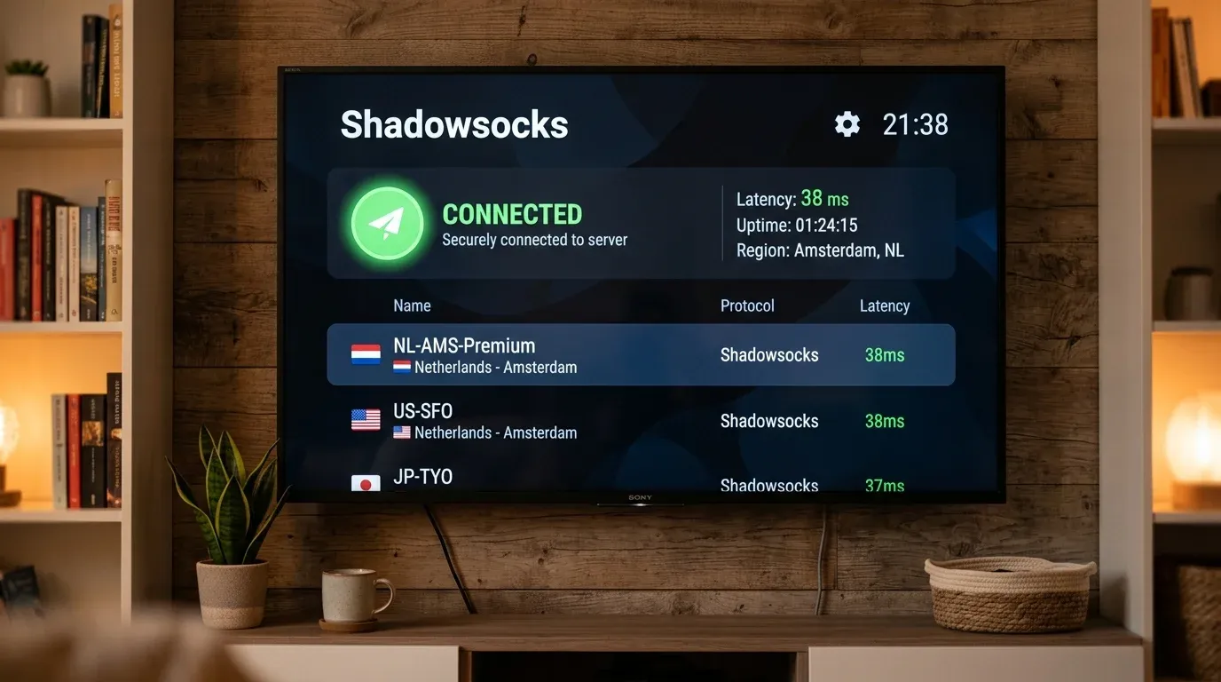 Настройка Shadowsocks на Android TV: обход замедления